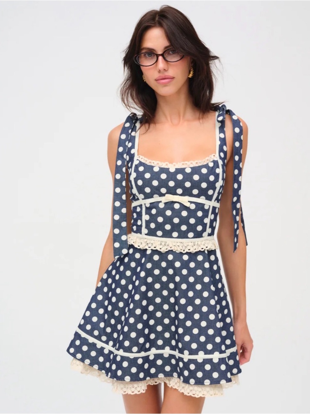 For Love of Lemons Dolly Dot Mini Dress